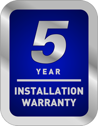 5 year installation warranty