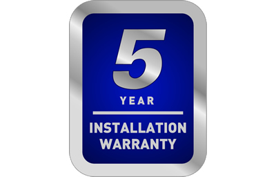 5 year installation warranty